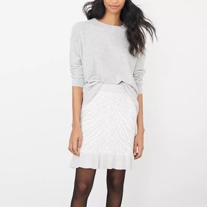 Anthropologie Dolan Left Coast Gray Zebra Ruffled Knit Mini Skirt in Extra Small